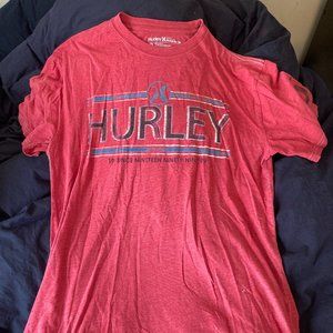 large red hurley t shirt